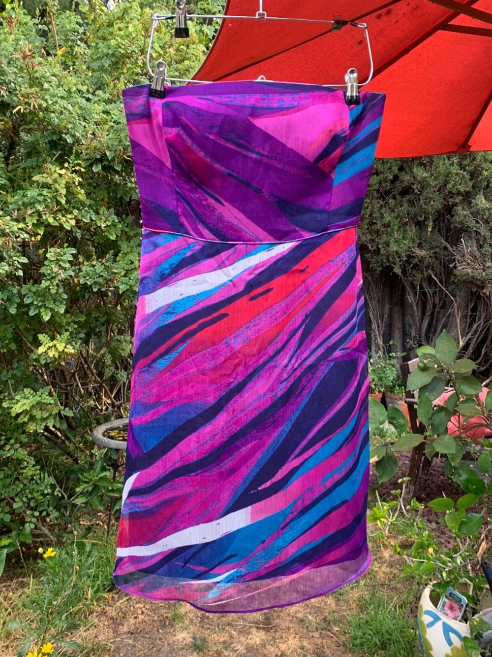Banana Republic Purple Strapless Dress